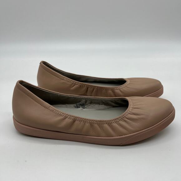 Lori Goldstein Collection Slip On Leather Flat Size 10 M with Elastic Blush - Picture 6 of 10